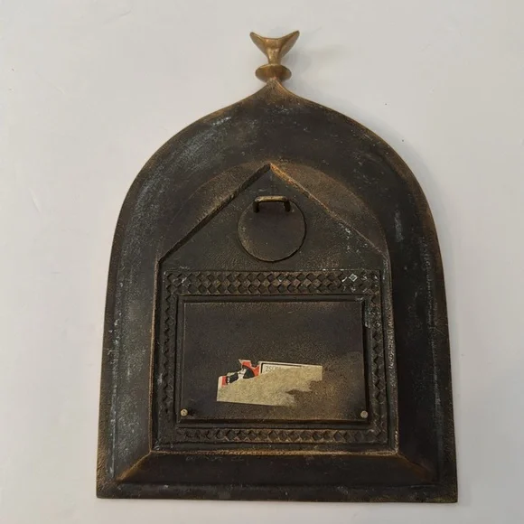 Vintage MCM Brass & Enamel Wall Plaque Elado Horvath Kinga